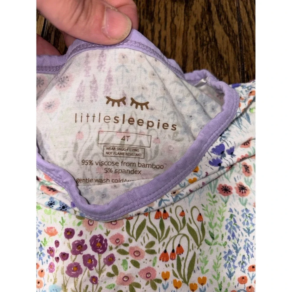 Little Sleepies Flower fields TOP ONLY 4T